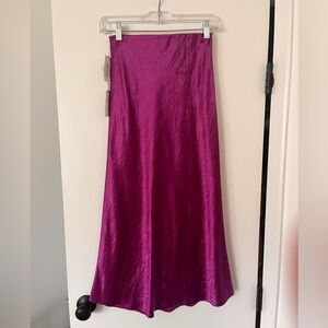 Babaton Slip Satin Maxi Skirt Size 2 Purple